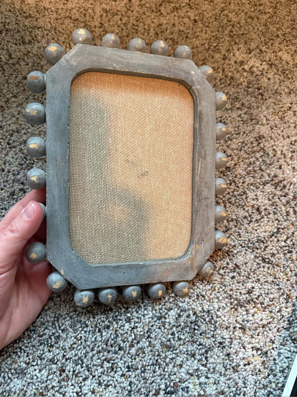 Mud Pie Grey Bead Frame 5x7 Picture Frame